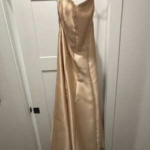Elegant Gold Strapless Gown